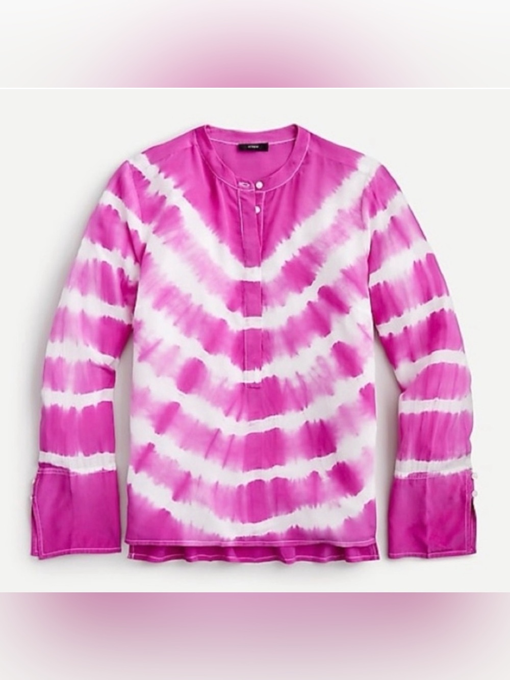NWT J.CREW Tie-Dyed Silk Tunic Pink
